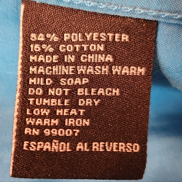 Rodeo Clothing Co Mens XL Button Front Shirt Aqua Pearl Snap Western Cowboy - Picture 7 of 7